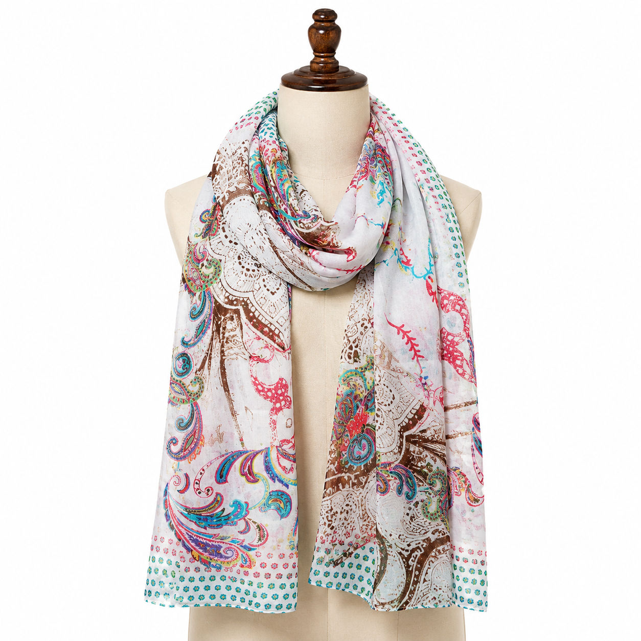 Digital Print Wool Scarf/Shawl 267
